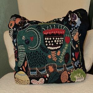 Colorful Elephant Pattern Tote Bag